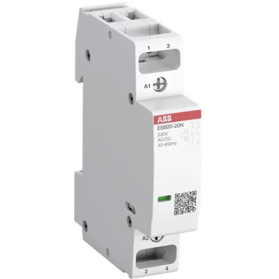 ABB Installationsschütz ESB20-20N-05 | 20A | 2-polig | 240V AC/DC | brummfrei | IP20 | 1TE | für Verteilereinbau