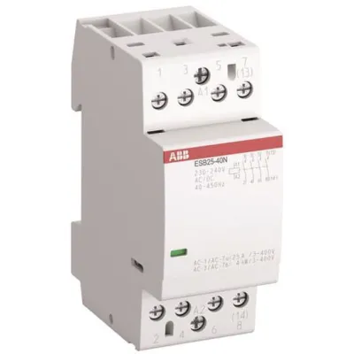ABB Installationsschütz ESB25-22N-06 | 25A | 2 Schließer 2 Öffner | 230V AC/DC | 4-polig | DIN-Hutschiene