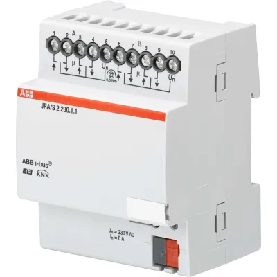 ABB Stotz Jalousieaktor JRA/S2.230.1.1 | 2-fach | KNX REG | 230V | Schaltaktor | LED-Anzeige | IP20 | 4TE