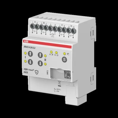 ABB Jalousieaktor JRA/S4.24.5.2 | KNX REG | 4-fach | 230V AC | für Jalousien & Rollläden | automatische Fahrzeit | IP20