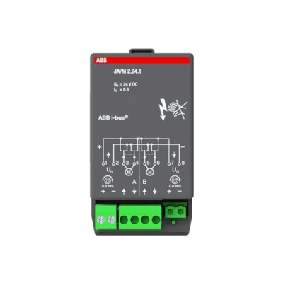 ABB Jalousieaktor JA/M2.24.1 | KNX Einbau-Modul | 2-fach | 24V DC | 2 Jalousieausgänge | IP54 | für Raum-Controller