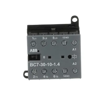 ABB Leistungsschütz BC7-30-10-1.4-24DC | 5,5kW | 3S Hauptkontakte | 24V DC Spule | Schraubanschluss | Weiß