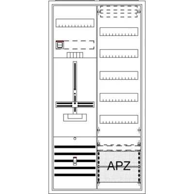 STRIEBEL & JOHN Zähler-Komplettschrank DA27TB | Aufputz/Unterputz | 1 Zählerplatz | 2 Felder | 63A | IP31 | Weiß