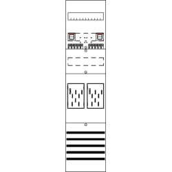 ABB Stotz-Kontakt Striebel & John Zählerfeld BF17T2 7RE 1S VV m.BKE-I