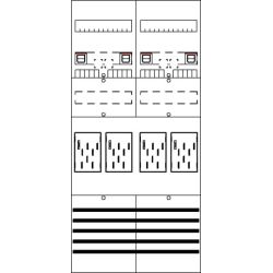 ABB Stotz-Kontakt Striebel & John Zählerfeld BF27T4 7RE 4Z VV m.BKE-I