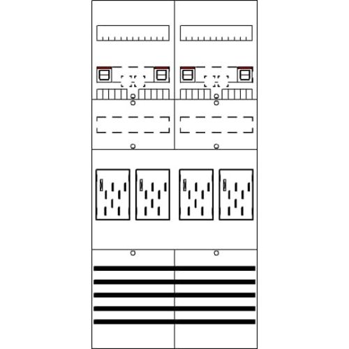 Bild: ABB Stotz-Kontakt Striebel & John Zählerfeld BF27T4 7RE 4Z VV m.BKE-I