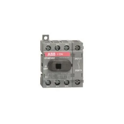 ABB Lasttrennschalter OT40F4N2 | Hauptschalter 4-polig 40A | IP20 | 11kW | Schraubanschluss | Schwarz | 68x48x56mm