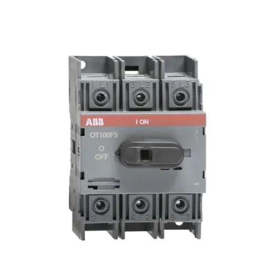 ABB Lasttrennschalter OT100F3 1SCA105004R1001 | 3-polig | 115A | 37kW/400V | IP20 | kurzer schwarzer Drehgriff