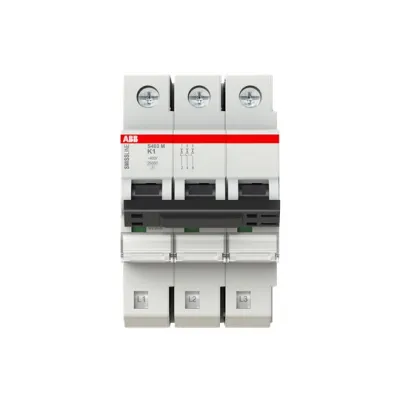 ABB Leitungsschutzschalter S403M-K1 | 3-polig | 1A | Auslösecharakteristik K | 10kA | 400V AC | Smissline System | IP20