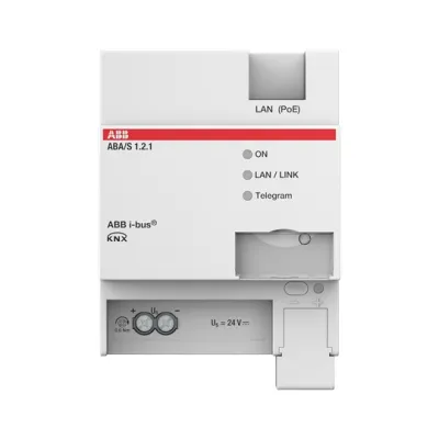 ABB Logik Controller REG ABA/S1.2.1 KNX | 3000 Logikgatter | ETS-Integration | 24V DC/PoE | 4TE | Smart Home