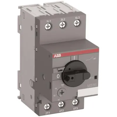 ABB Motorschutzschalter MS116-2.5 1SAM250000R1007 | 1,6–2,5A | 3-polig | thermomagnetisch | 50kA | IP20