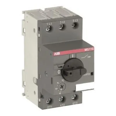 ABB Motorschutzschalter MS116-16 | 3-polig | 10-16A | thermomagnetisch | bis 15kW | 400V | IP20 | Schraubanschluss