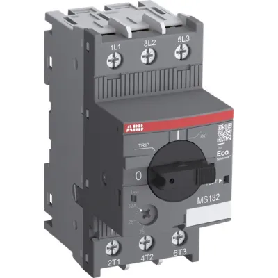 ABB Motorschutzschalter MS132-16 1SAM350000R1011 | 3-polig 10-16A | 7,5kW 400V | thermisch-magnetisch | IP20 | Grau