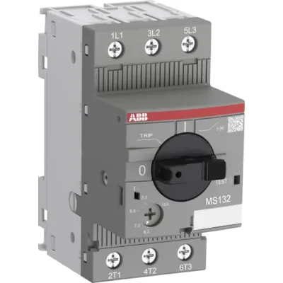 ABB Motorschutzschalter MS132-10 | 3-polig | 6,3-10A | 400V | thermisch-elektromagnetisch | IP20 | Grau