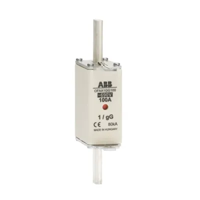 ABB NH-Sicherungseinsatz OFAA1GG50 NH1 50A 690V AC/DC gG | Ganzbereichs-Leitungsschutz | 4,1W | 1 Stück