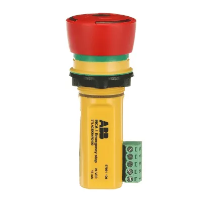 ABB Not-Halt-Taster INCA 1 2TLA030054R0100 | Not-Aus Taster | IP65 | 2 Öffner | Aufbau | 22,5 mm | Drehentriegelung