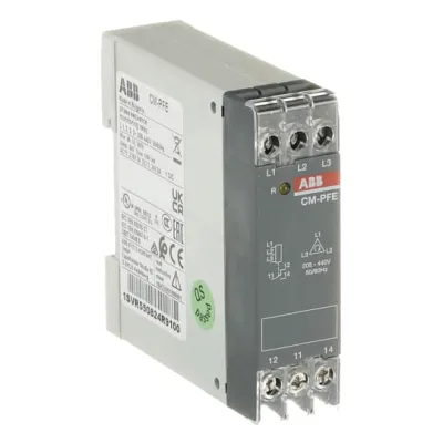 ABB Phasenfolgeüberwachungsrelais CM-PFE | 1SVR550824R9100 | 3-Phasen | 208-440V AC | 1 Wechsler | Schraubanschluss