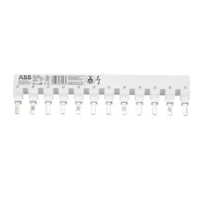 ABB Phasenschiene PS3/12/16BP | 3-Phasen | 12-polig | 16mm² | 205mm Länge | 80A | Stiftanschluss | weiß