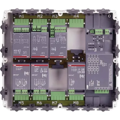 ABB Raum-Controller Grundgerät RC/A8.2 2CDG110106R0011 | KNX | 8 Module | Aufputz | IP54 | Busankopplung | Handbedienung