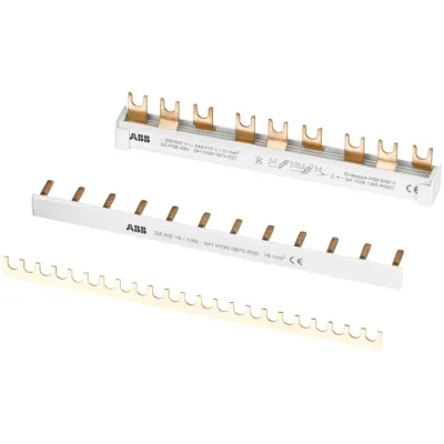 ABB Sammelschienenblock SZ-PSB92N | Phasenschiene 2-polig | 16 mm² | 1045 mm | 80A | 24 Geräte | grau
