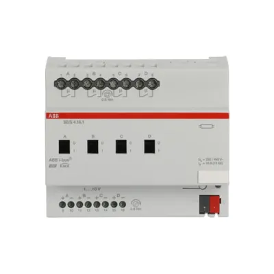 ABB Schalt-/Dimmaktor SD/S 4.16.1 | KNX | 4-fach | 16A | REG | 1-10V Schnittstelle | Hutschienemontage | 6 TE | grau