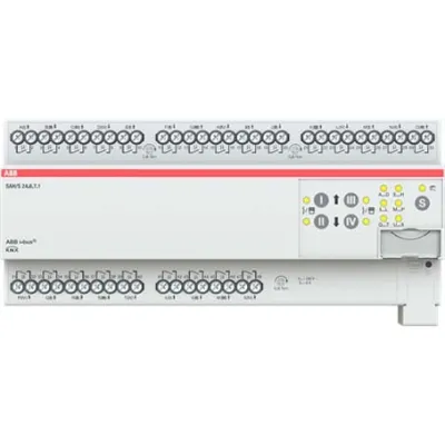 ABB Stotz S&J Schalt-/Jalousieaktor SAH/S24.6.7.1 | KNX REG 24-fach 6A | Handbedienung | ohne Zusatzversorgung