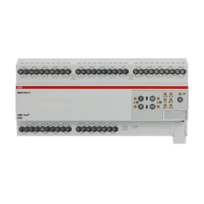 ABB Stotz S&J Schalt-/Jalousieaktor SAH/S24.6.7.1 | KNX REG 24-fach 6A | Handbedienung | ohne Zusatzversorgung