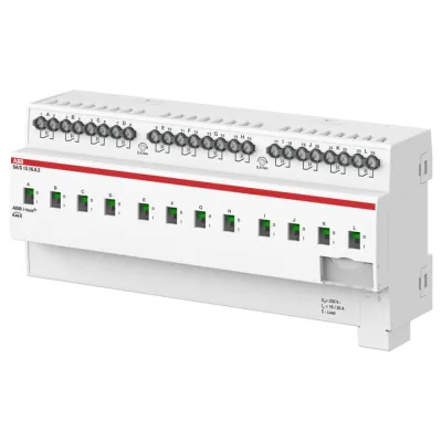 ABB Schaltaktor SA/S12.16.6.2 | KNX REG | 12-fach 16A | C-Last | Energiefunktion | Strommessung | 230V | grau