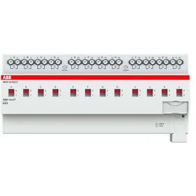 ABB Schaltaktor SA/S12.10.2.2 | 12-fach 10A REG KNX | potenzialfreie Kontakte | LED-Anzeige | 12TE | 230V | IP20