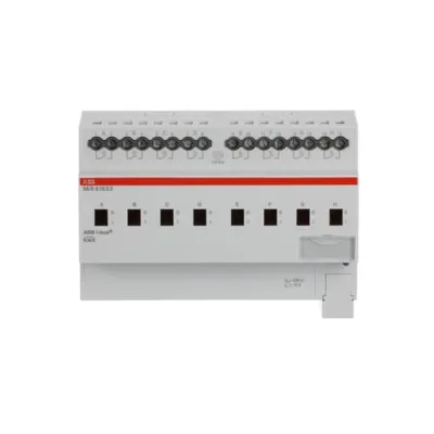 ABB Schaltaktor SA/S8.10.2.2 KNX REG 8fach 10A 2500W | potenzialfrei | Handbedienung | LED-Anzeige | IP20 | 230V