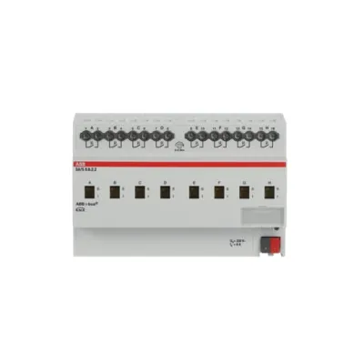 ABB Schaltaktor SA/S8.6.2.2 | 8fach KNX REG | 6A | 1380W | 230V | Handbedienung | LED-Anzeige | IP20