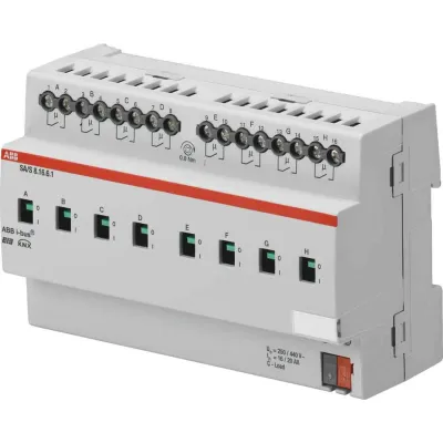 ABB Schaltaktor SA/S2.16.6.1 | KNX REG 2-fach | 16/20A | C-Last | Stromerkennung | 2TE | 3680W | Handbedienung | IP20