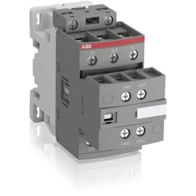 ABB Leistungsschütz AF26-30-11-13 | 11kW | 3-polig | 100-250V AC/DC | 1S+1Ö Hilfskontakt | Schraubanschluss | Grau