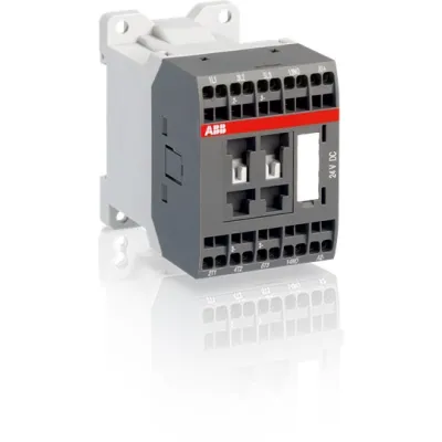 ABB Leistungsschütz ASL09-30-01S-81 | 4kW | 3 Schließer 1 Öffner | 24V DC | Federzuganschluss | 45x68x72,5mm