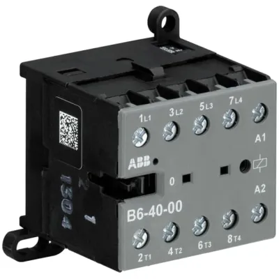 ABB Leistungsschütz B6-40-00-80 | 4kW 4S | 220-240V AC | 20A | Schraubanschluss | für Motorsteuerung | weiß