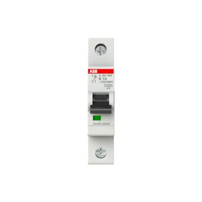 ABB Leitungsschutzschalter S201MT-B10 | 1-polig 10A B-Charakteristik | 230V/400V AC | 10kA | Bahntechnik