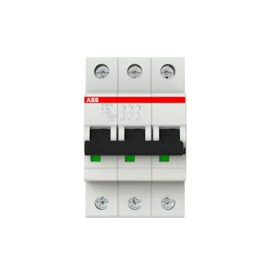 ABB Leitungsschutzschalter S203M-C16 | 2CDS273001R0164 | 3-polig | Typ C | 16A | 10kA | Hutschiene | 230/400V AC | weiß