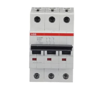 ABB Leitungsschutzschalter S203M-B20 | 20A | 3-polig | B-Charakteristik | 400V | 10kA | System pro M compact | IP20