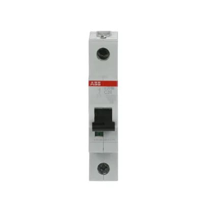 ABB Leitungsschutzschalter S201M-C20 2CDS271001R0204 | 1-polig | Typ C | 20A | 230V | 10kA | Hutschiene | IP20 | weiß