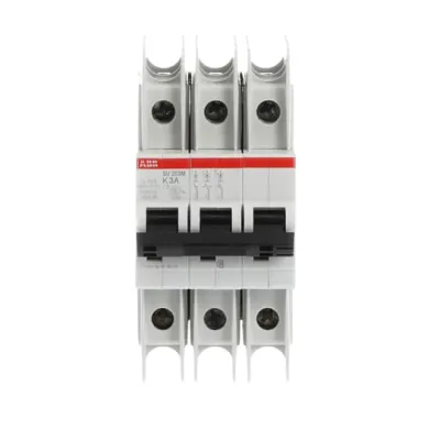 ABB Leitungsschutzschalter SU203M-K3 2CDS273337R0317 | 3-polig | K-Charakteristik | 3A | 400V | 10kA | AC/DC | IP20