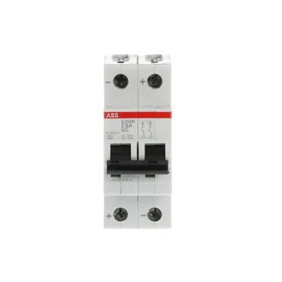 ABB Sicherungsautomat S202M-Z6UC | Leitungsschutzschalter 2-polig Z-Charakteristik | 6A | 400V | 10kA | AC/DC | IP20