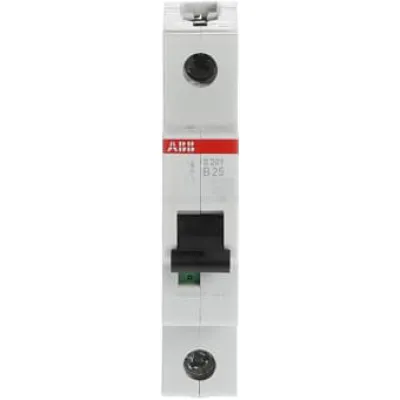 ABB Leitungsschutzschalter S201-B25 | Sicherungsautomat 25A | 1-polig | B-Charakteristik | 6kA | 230V | IP20