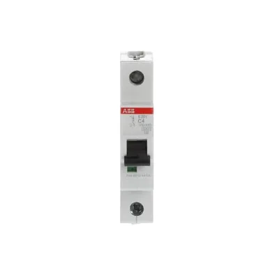 ABB Leitungsschutzschalter S201-C4 | 4A | 1-polig | C-Charakteristik | 230V | 6kA | AC | IP20 | 1TE | weiß