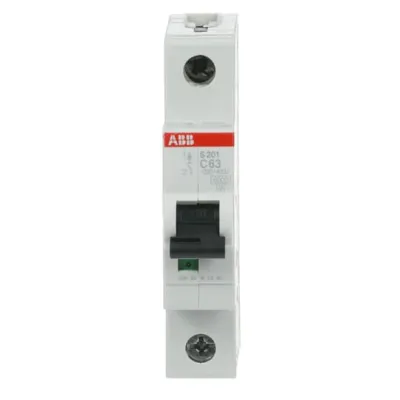 ABB Leitungsschutzschalter S201-C63 | 1-polig | C-Charakteristik | 63A | 230V | 6kA | 1TE | pro M compact | IP20 | weiß