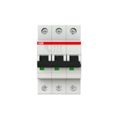 ABB S203-B32 | Leitungsschutzschalter 3-polig | B-Charakteristik | 32A | 400V | 6kA | Hutschiene | System pro M compact