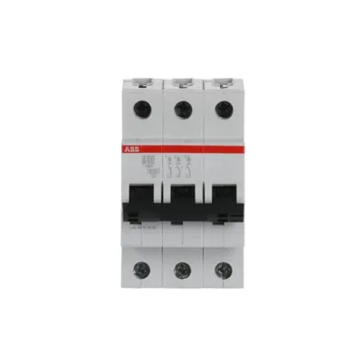 ABB Leitungsschutzschalter S203-B50 | 3-polig | B-Charakteristik | 50A | 400V AC | 6kA | 3TE | IP20