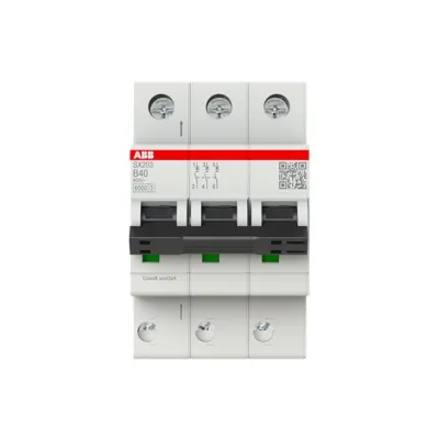 ABB Leitungsschutzschalter SX203-B40 | 3-polig | B-Charakteristik | 40A | 400V AC | 6kA | IP20 | 69mm