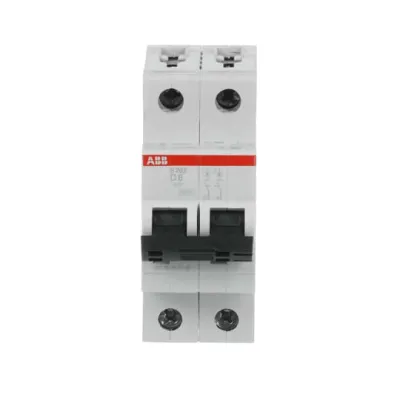 ABB Sicherungsautomat S202-D6 2CDS252001R0061 | Leitungsschutzschalter 2-polig | 6A | D-Charakteristik | 400V | 6kA