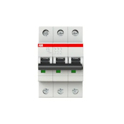 ABB Leitungsschutzschalter S203-D16 | 2CDS253001R0161 | 3-polig | D-Charakteristik | 16A | 6kA | 230/400V AC | weiß