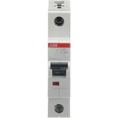 ABB Leitungsschutzschalter S201-K16 | 16A | 1-polig | K-Charakteristik | 6kA | 230V AC | 1TE | System pro M compact